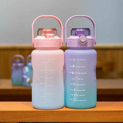 Bottle with stickers