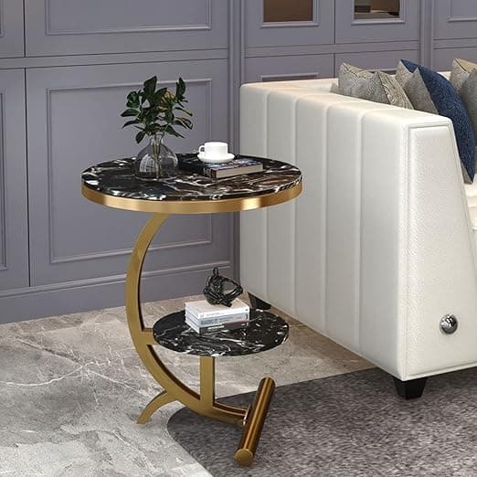 Nordic luxury round coffee table