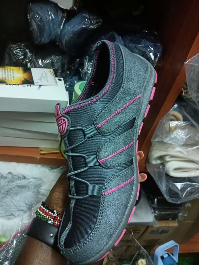 Slip-on shoes worn