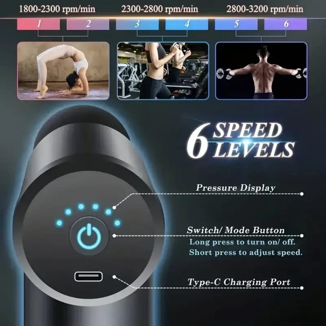 Massage gun speed levels