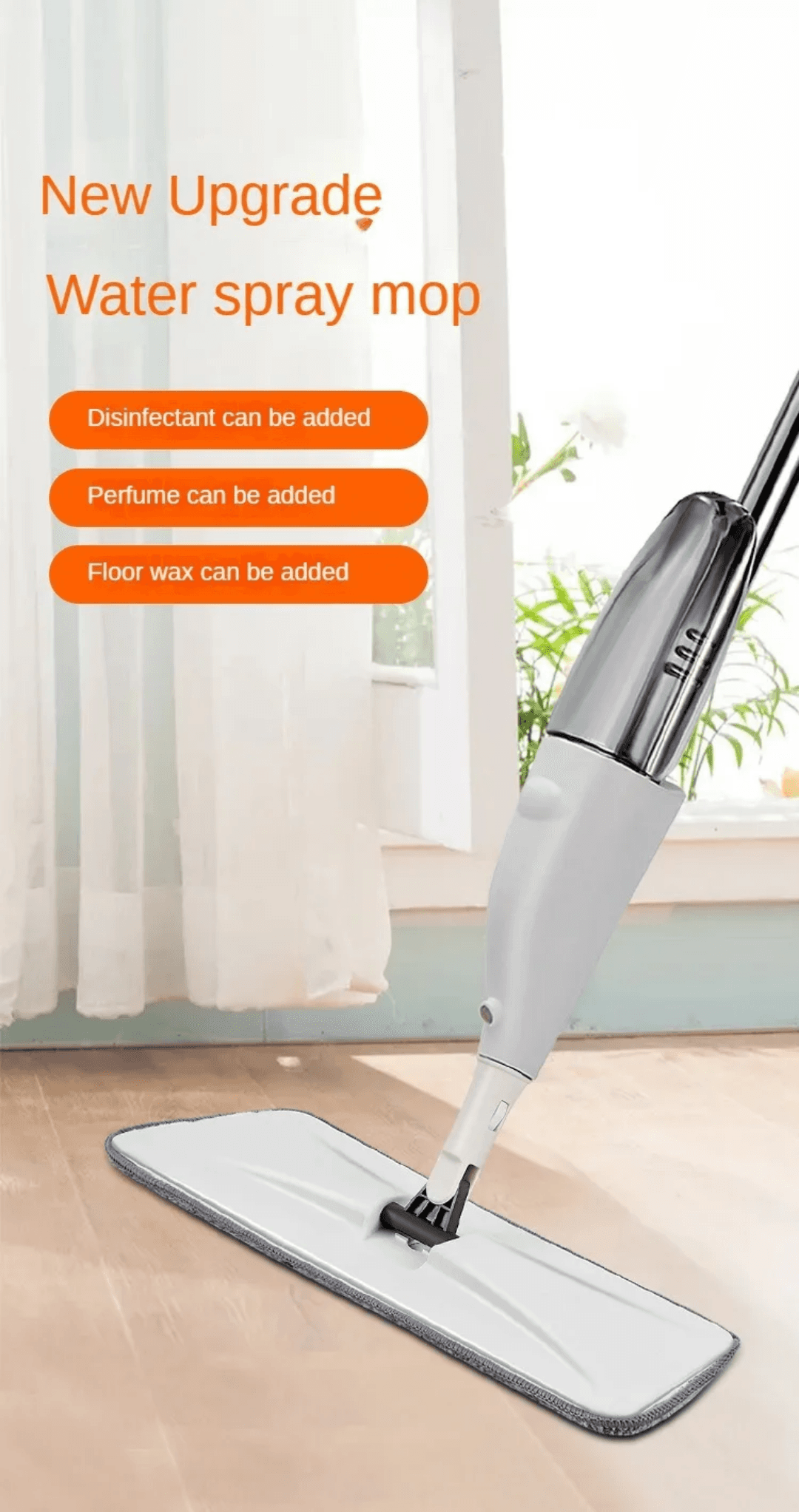 Spray mop with rotating head
