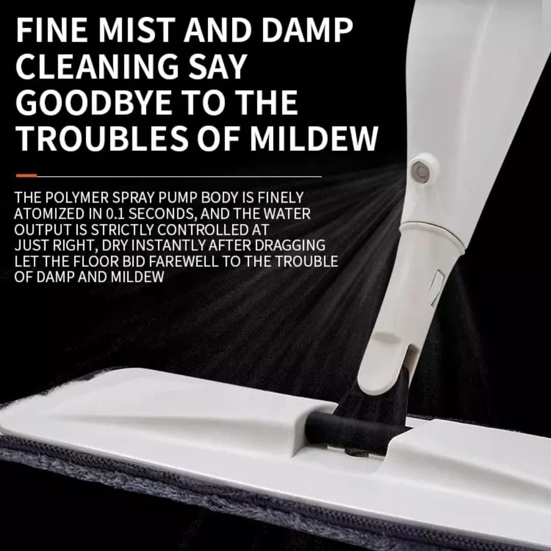 Spray mop in action